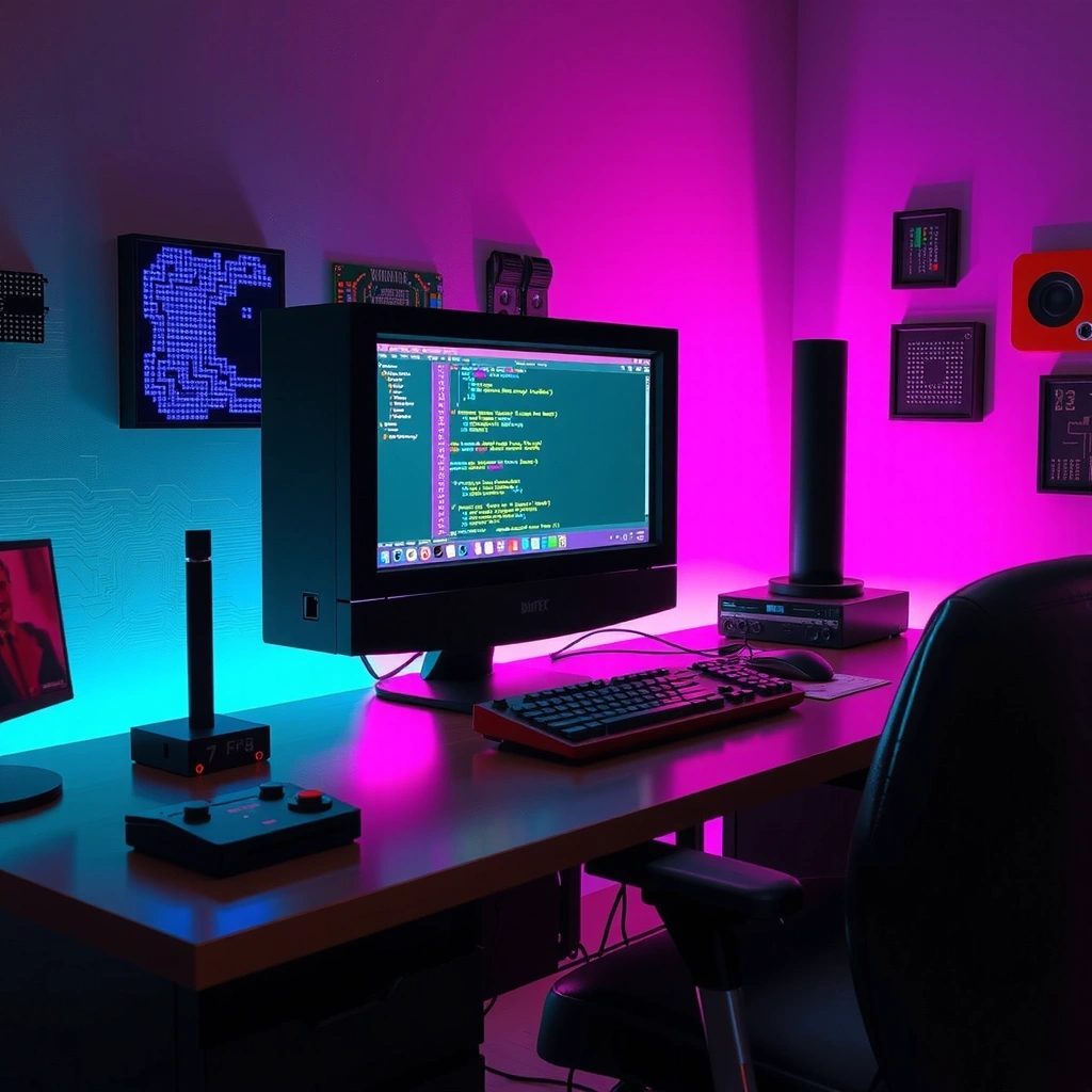 Developer Desk Pixel Art